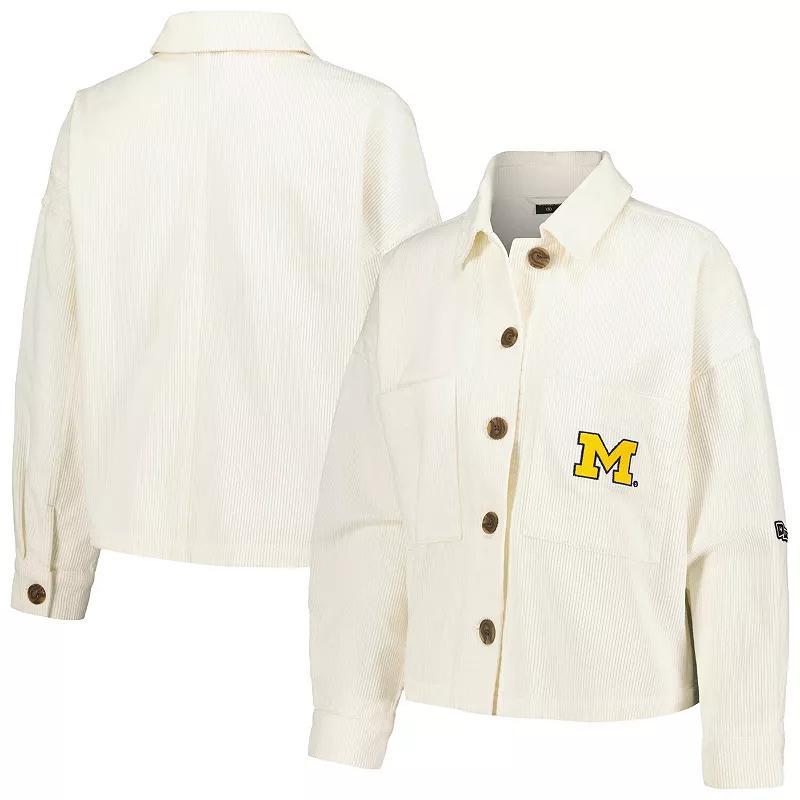 Womens Hype and Vice Michigan Wolverines Corduroy Button-Up Jacket Product Image