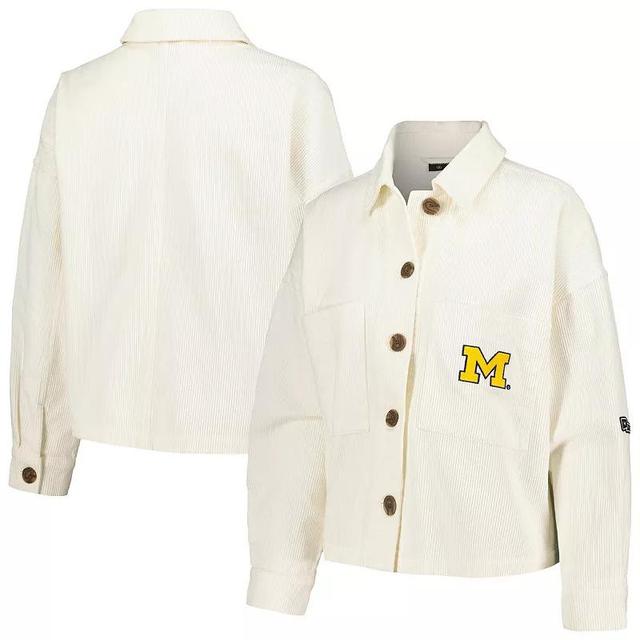 Womens Hype and Vice Michigan Wolverines Corduroy Button-Up Jacket Product Image