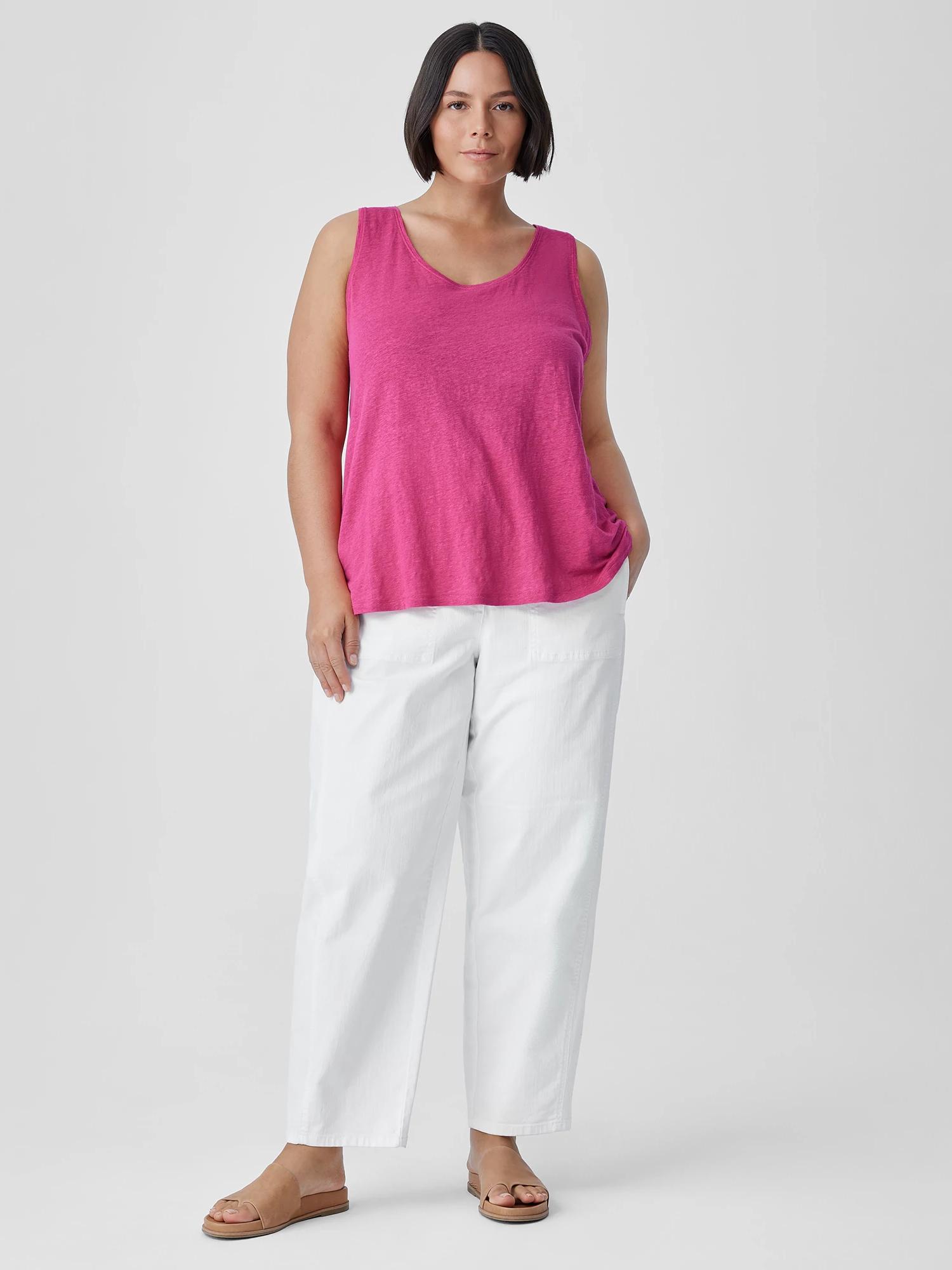 EILEEN FISHER Organic Linen Jersey Tankfemale Product Image