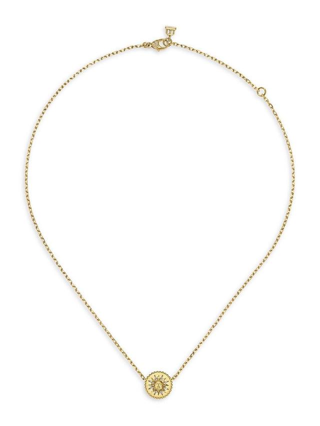 Temple St. Clair 18K Yellow Gold Diamond Orbit Pendant Necklace, 16-18 Product Image