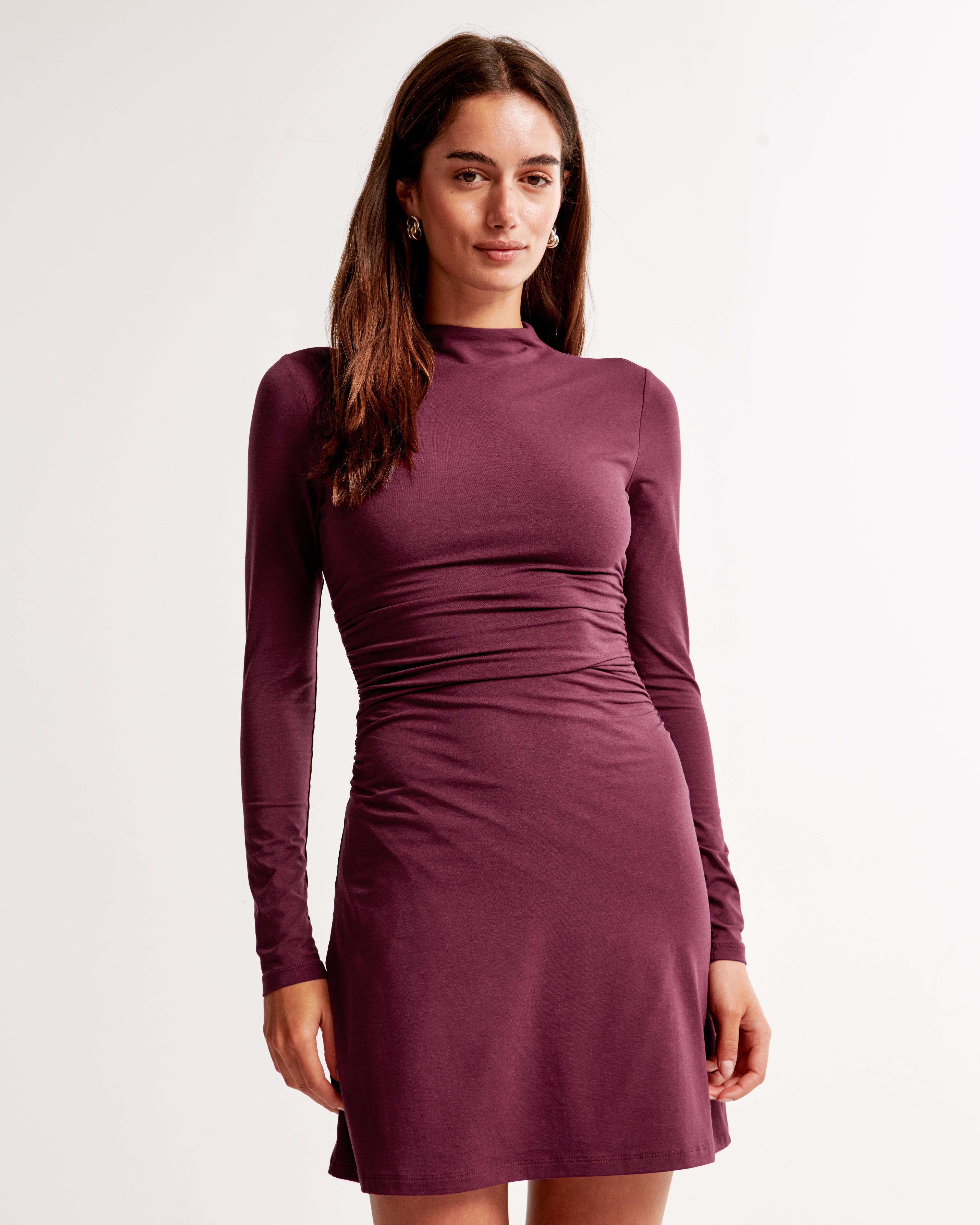 The A&F Paloma Long-Sleeve Mini Dress Product Image