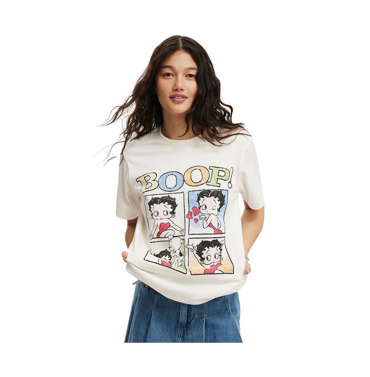 Cotton On Womens Regular Fit Graphic Tee - Lcn bbp betty boop originals/ Product Image