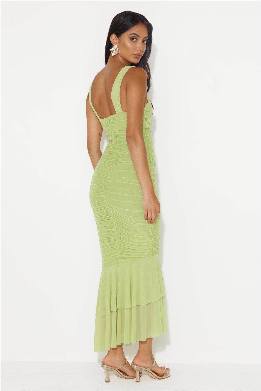 Party Pal Maxi Dress Lime Product Image