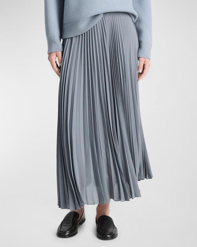 Draped Pleated Midi Skirt Product Image