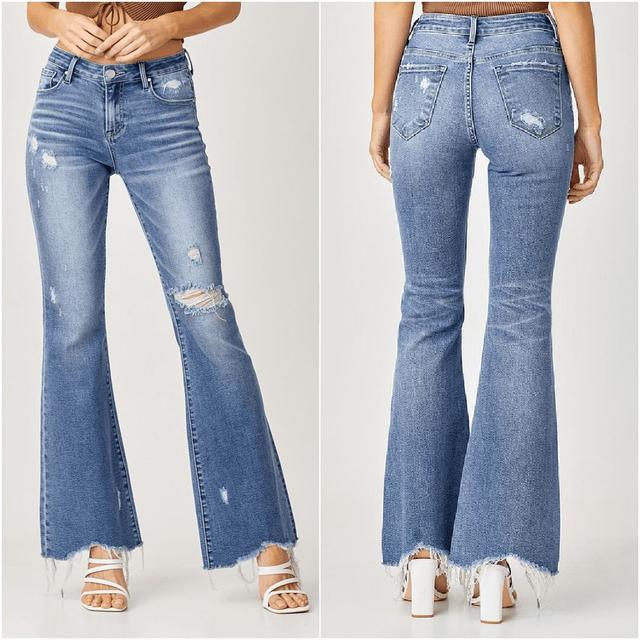 Plus Down To Party Flare Jeans Product Image