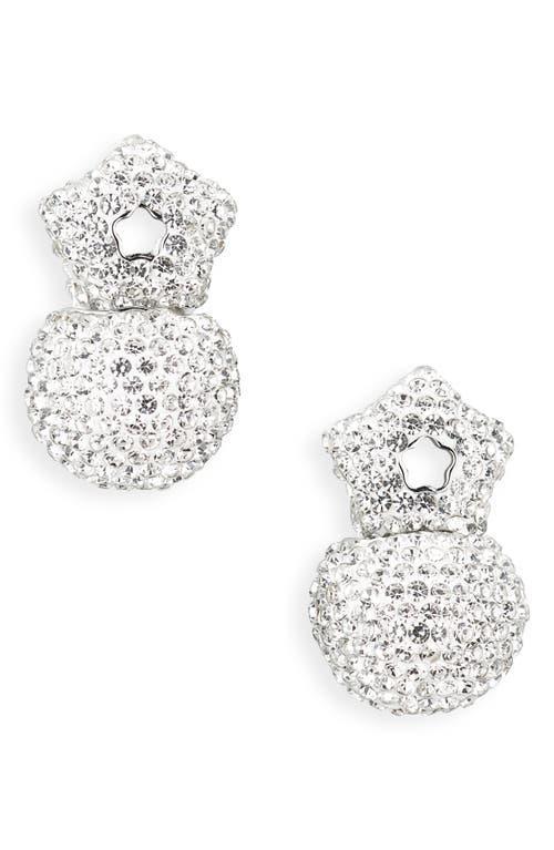 Lele Sadoughi Star Flower Hinge Earrings Metallic Silver.. Product Image