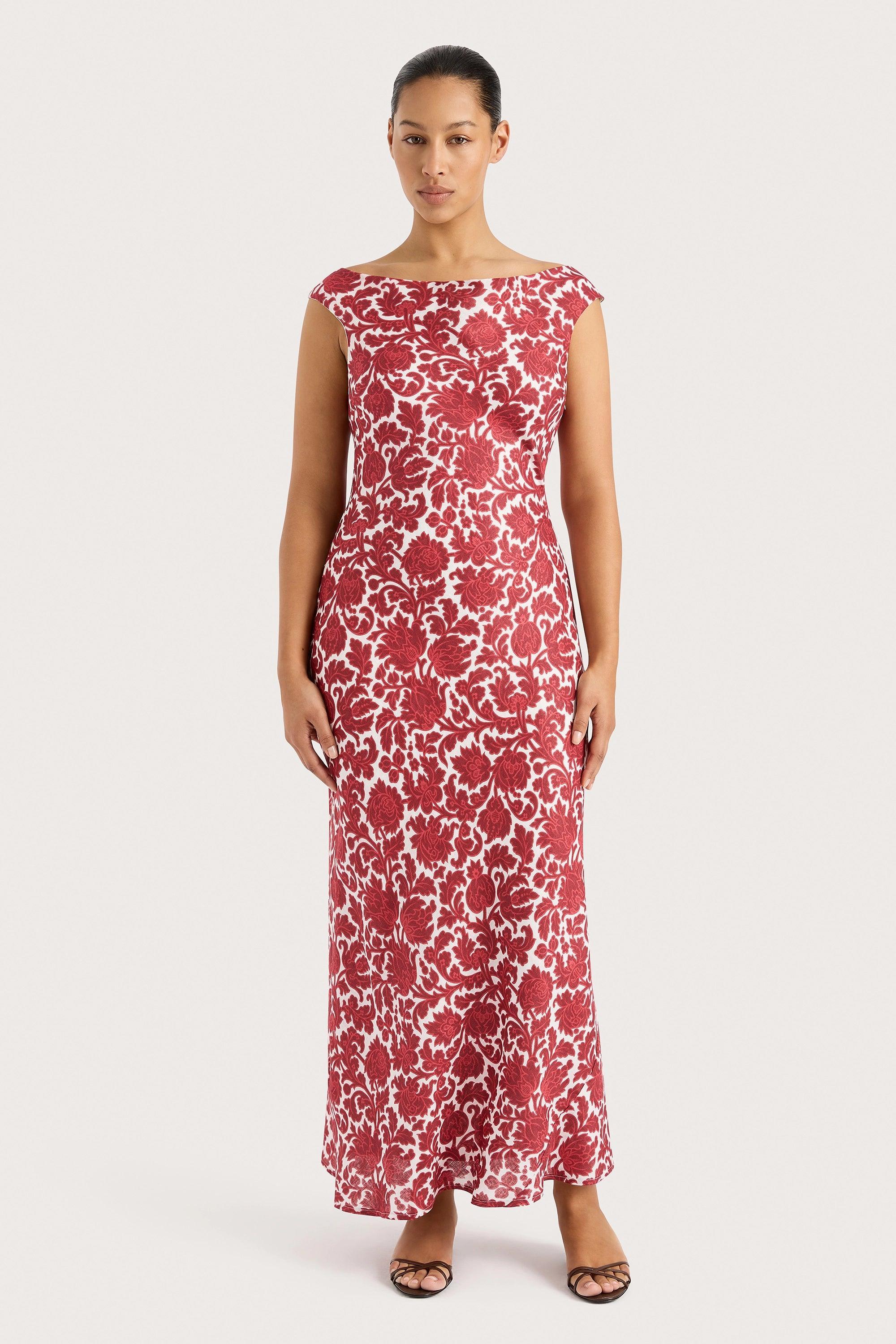 Ilride Maxi Dress Heuchera Print Product Image