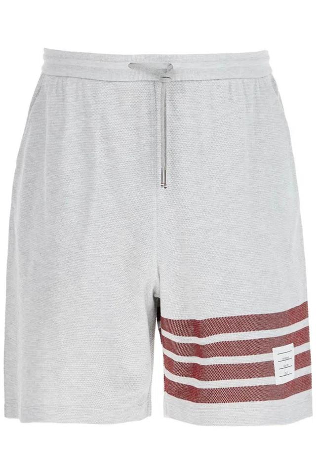 4-bar Cotton Bermuda Shorts In Grey Product Image