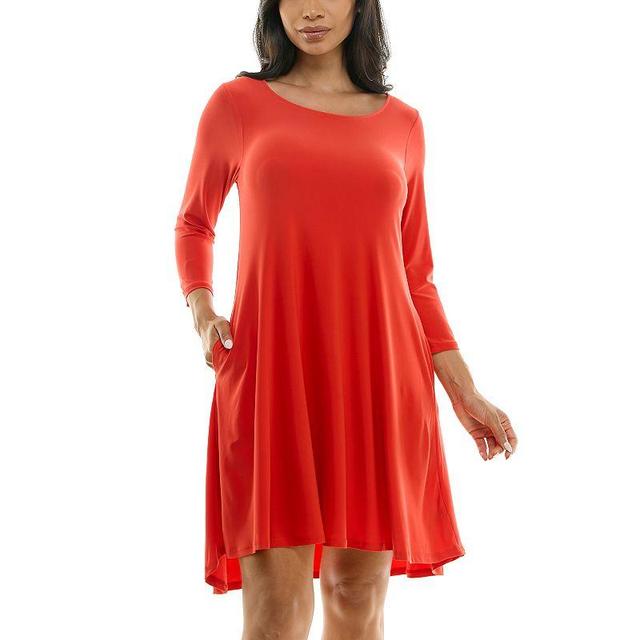 Womens Nina Leonard High-Low Trapeze Dress Product Image