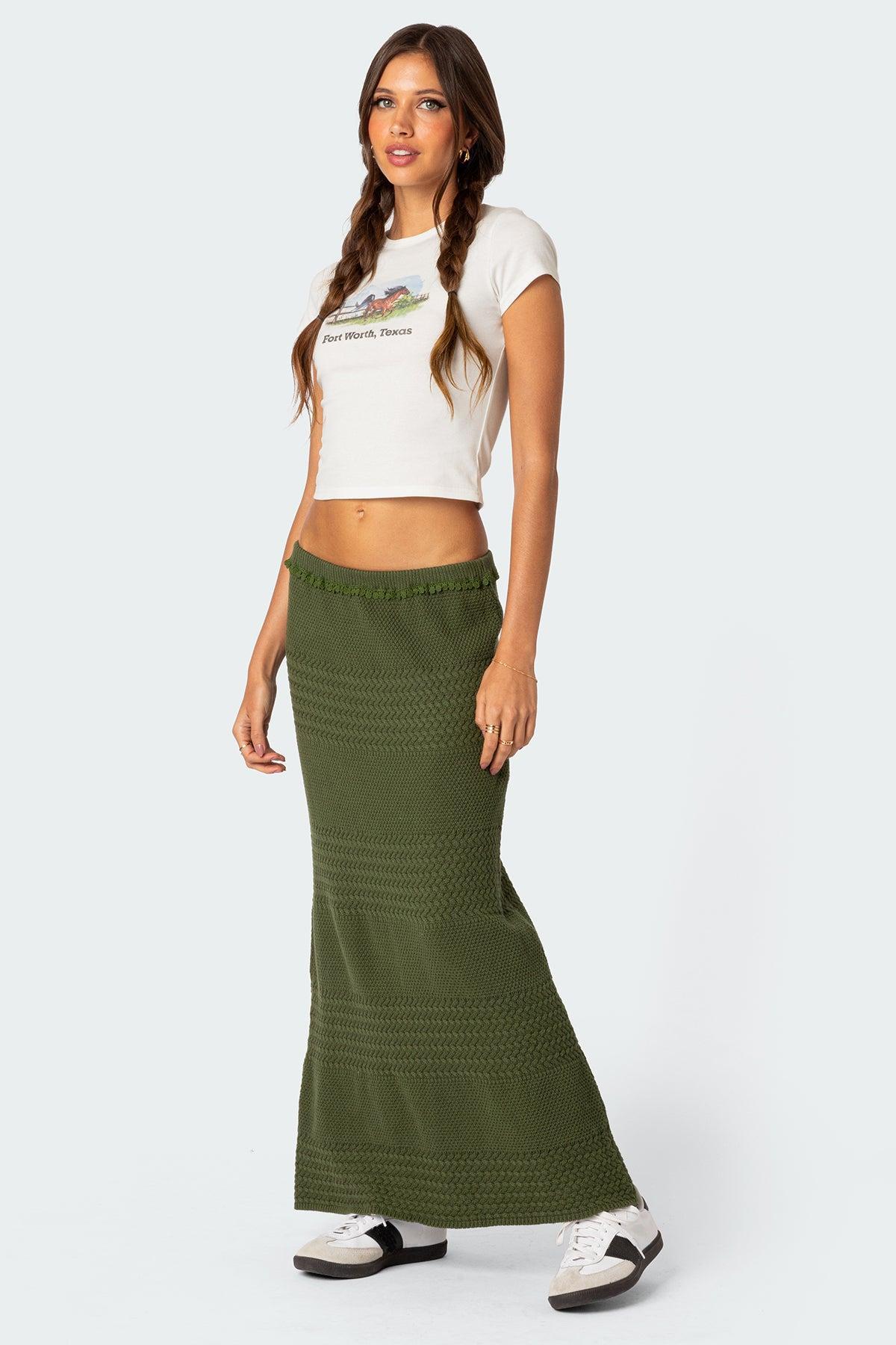 Garner Textured Knit Maxi Skirt Product Image