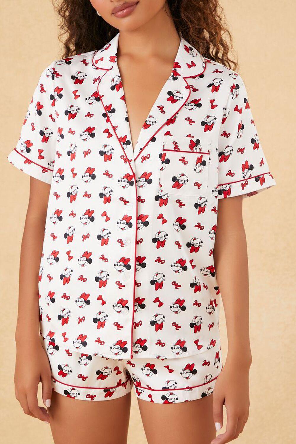 Disney Minnie Mouse Shirt & Shorts Pajama Set | Forever 21 Product Image