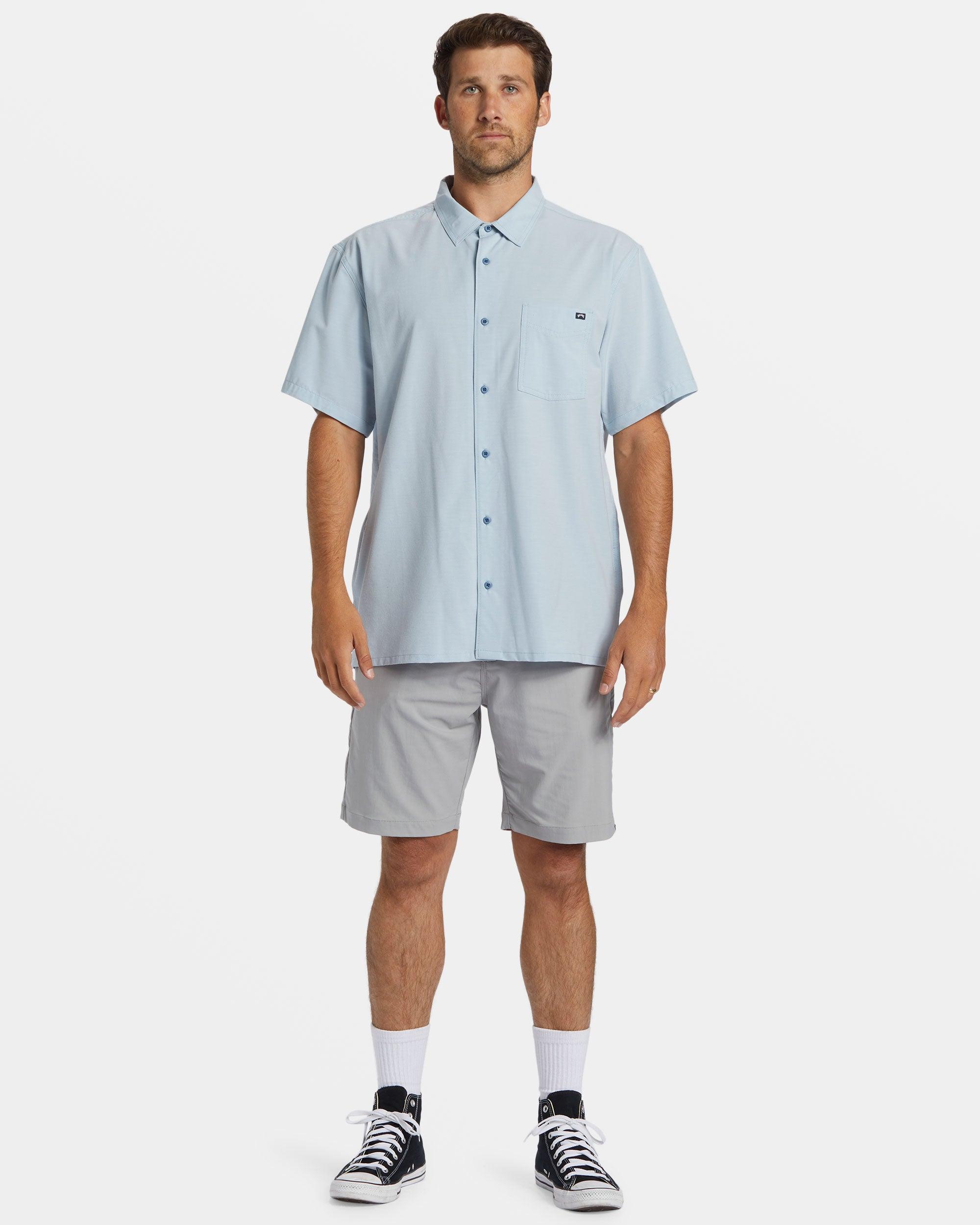 A/Div Surftrek Trail Short Sleeve Shirt - Smoke Blue Male Product Image