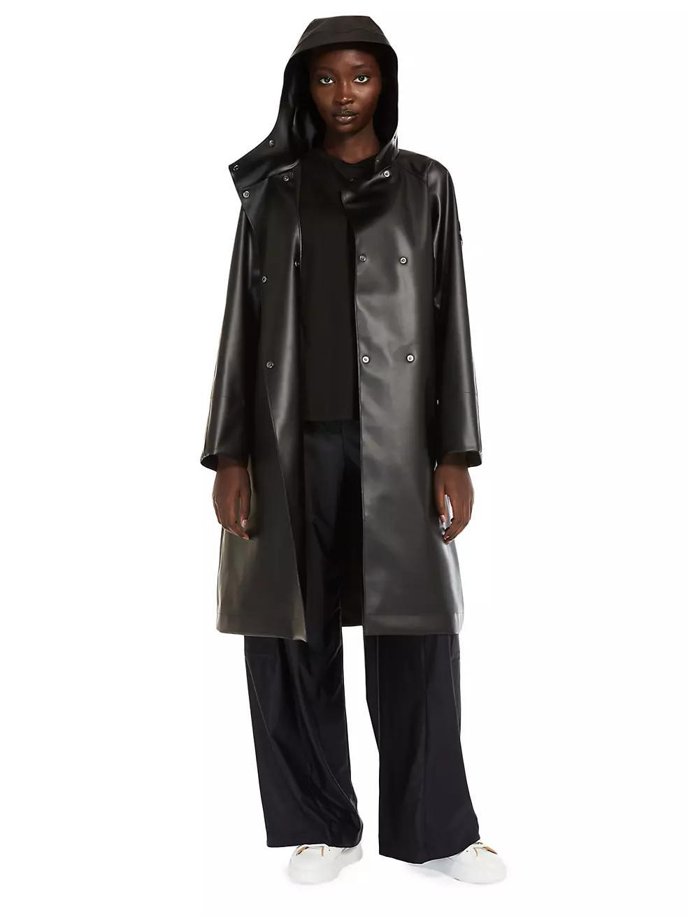 Kuban Faux Leather Hooded Coat Product Image