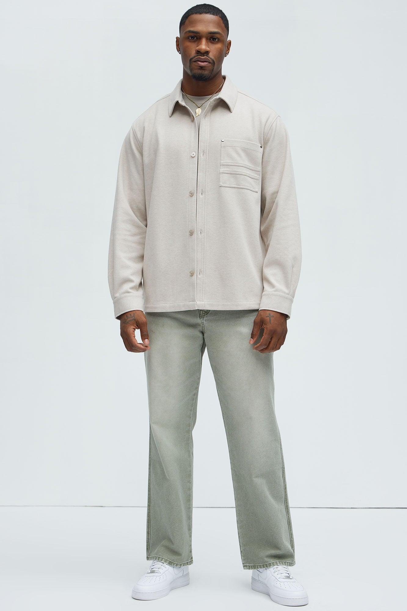 Fargo Wool Like Overshirt - Tan Product Image