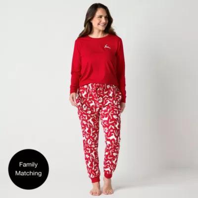 North Pole Trading Co. Womens Crew Neck Long Sleeve 2-pc. Matching Family Pant Pajama Set Product Image