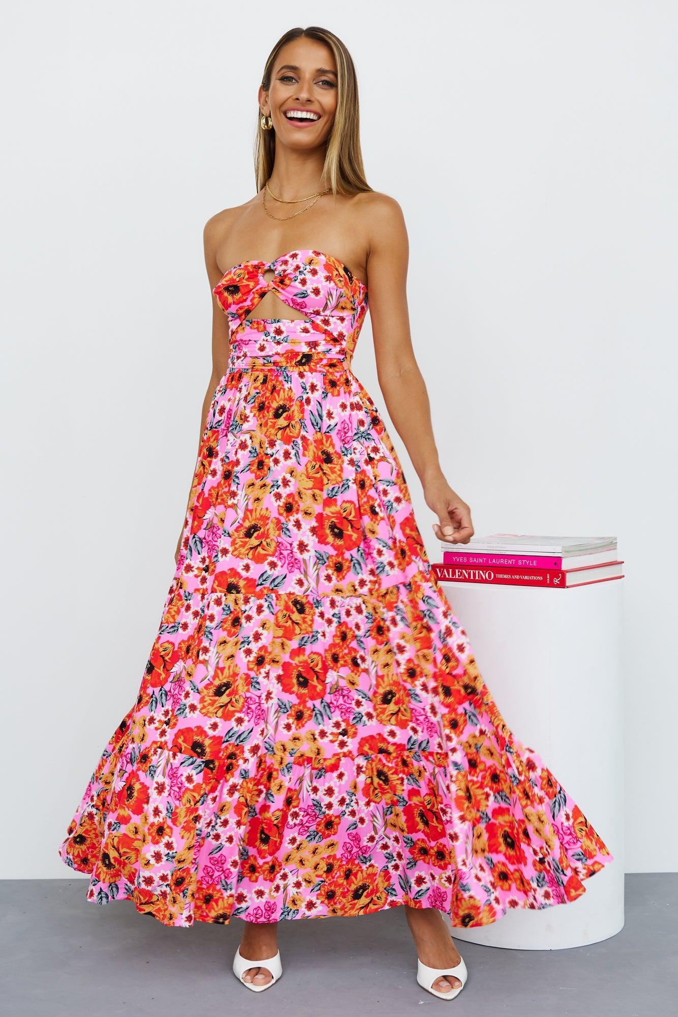 Speak To My Heart Midi Dress Pink  Product Image