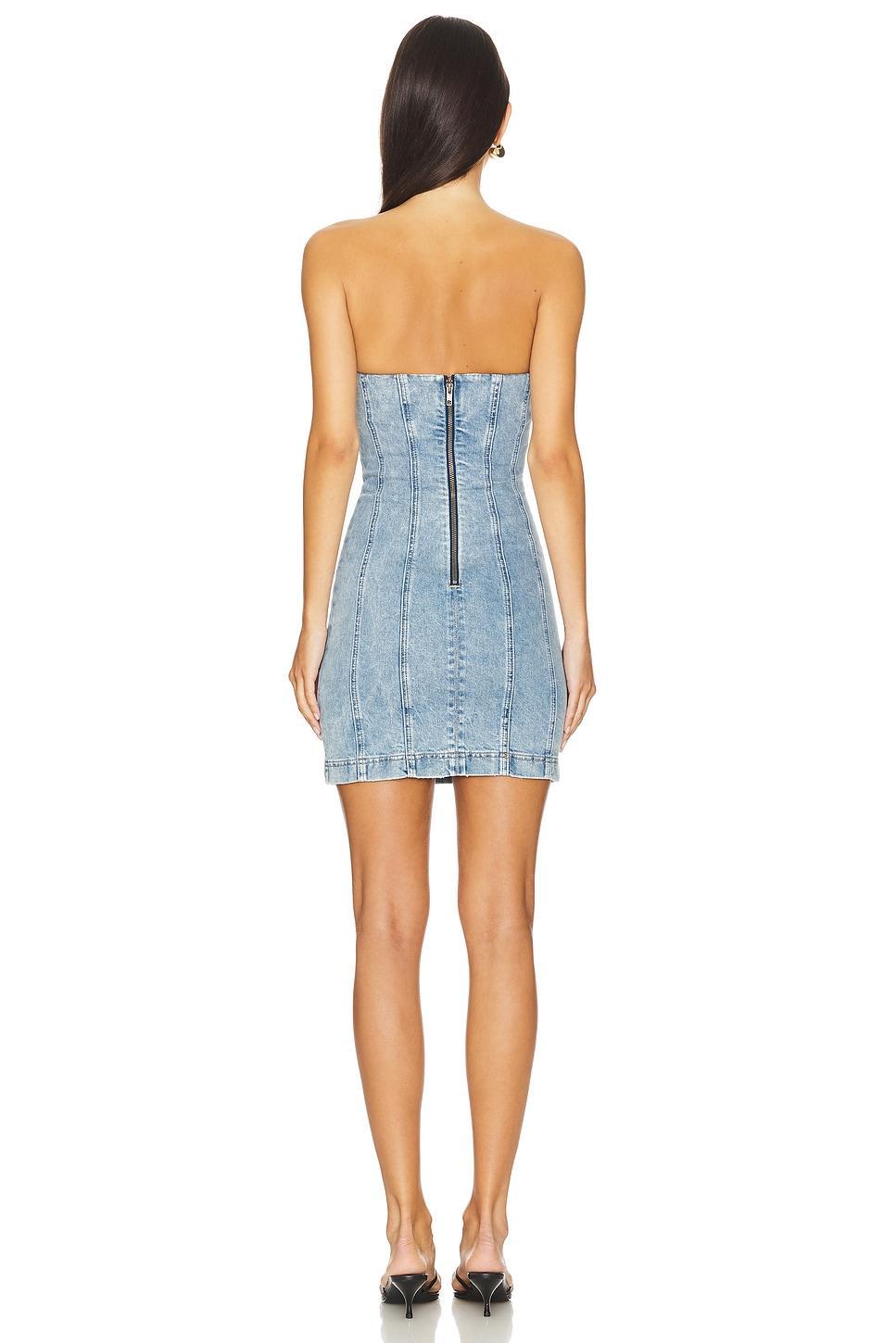 Palmer Denim Mini Dress Alice + Olivia Product Image