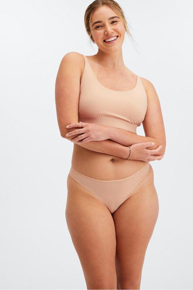 Fabletics Fine Touch Thong Womens Oak Size XXL Product Image