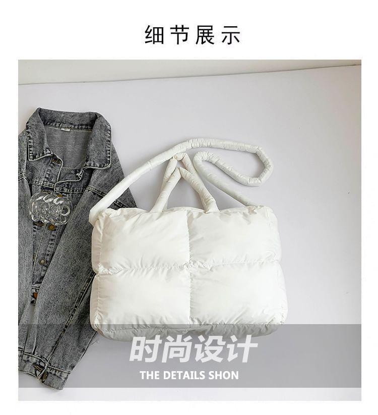 Plain Puffer Crossbody Tote Bag Product Image