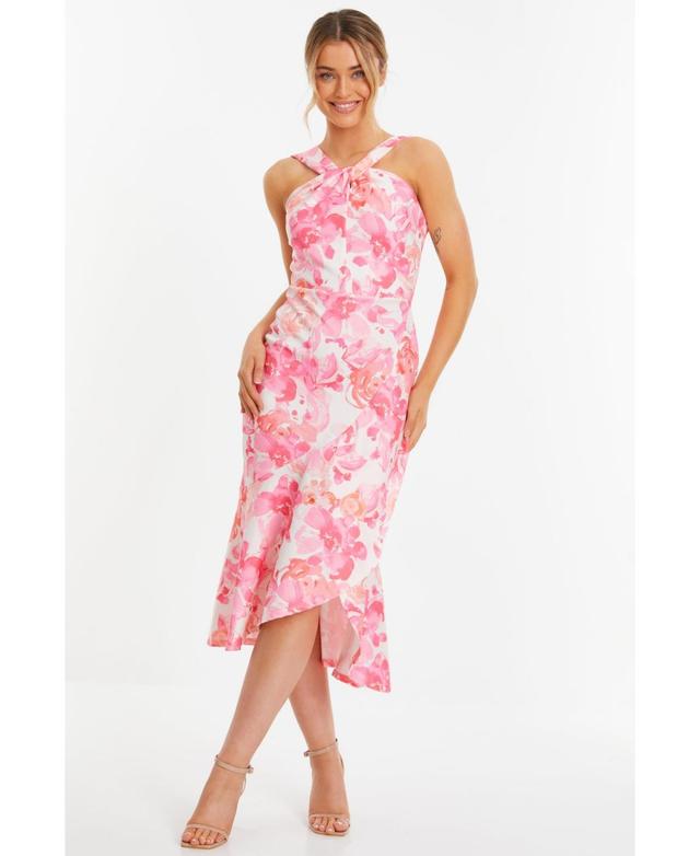 Women's Floral Halter Midi Dress Product Image