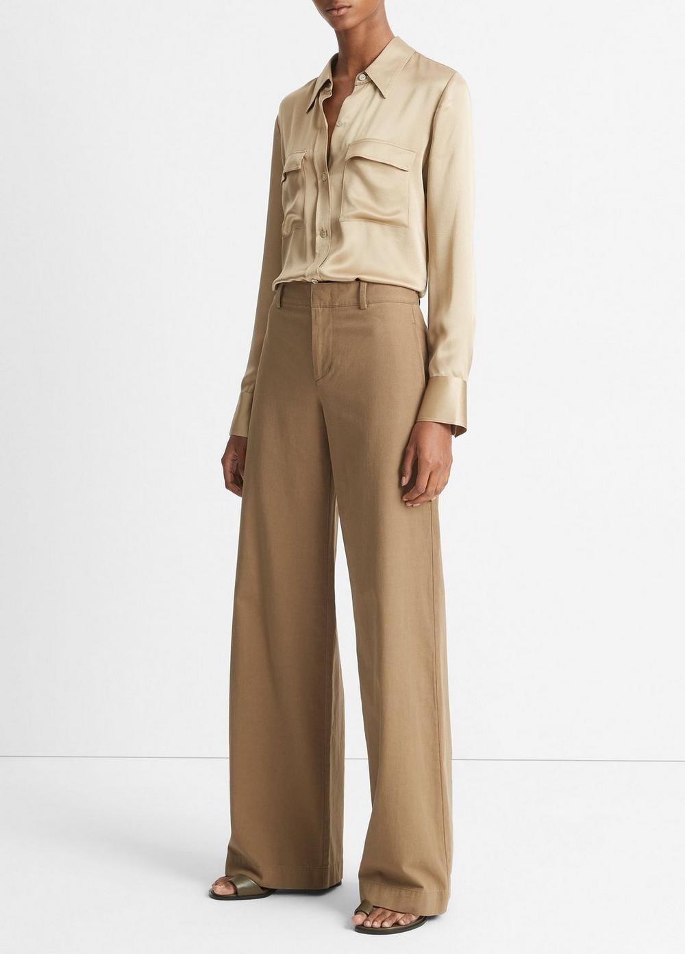 Cotton Wide-Leg Pant Product Image