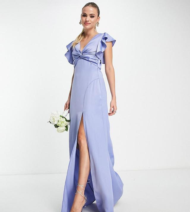 TFNC Tall Bridesmaid twist front maxi dress Product Image