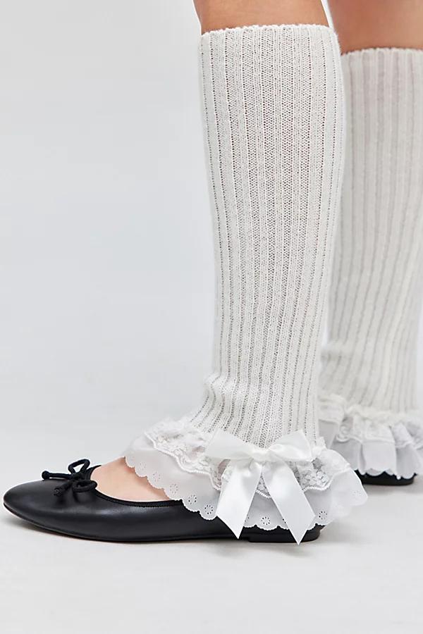 Femme Frill Ribbed Legwarmers Womens at Urban Outfitters Product Image