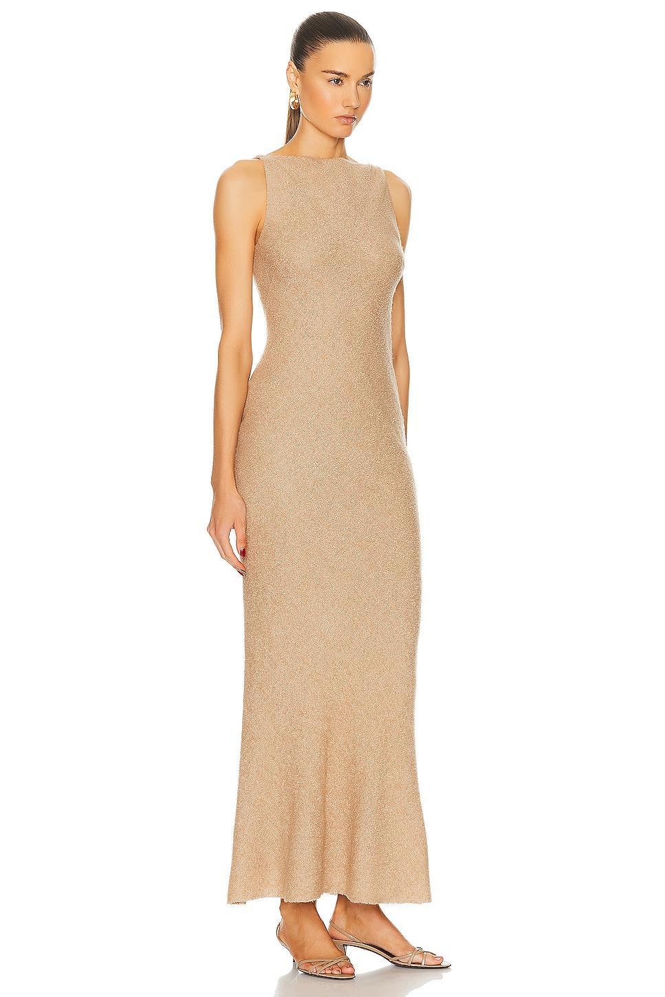 Gabriela Hearst Seren Dress in Camel - Tan. Size 42 (also in 38). Product Image