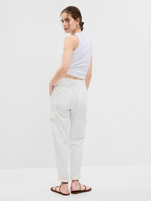 Mid Rise Twill Cargo Pants Product Image