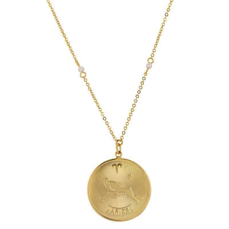 1928 Gold-tone Sagittarius Pendant Necklace, Womens, May Product Image