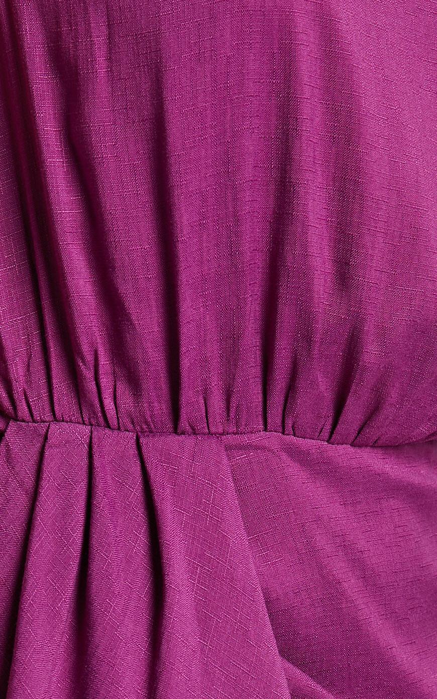 Niana Mini Dress - Drape One Shoulder Dress in Purple Product Image