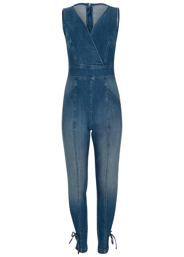 Denim Utility Jumpsuit - Medium Wash Product Image