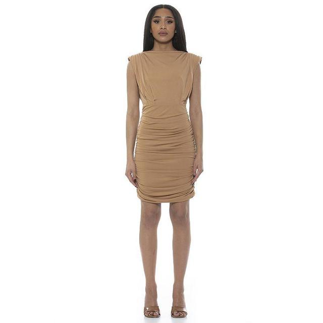 Womens ALEXIA ADMOR Chantria Draped Mini Mockneck Dress Product Image