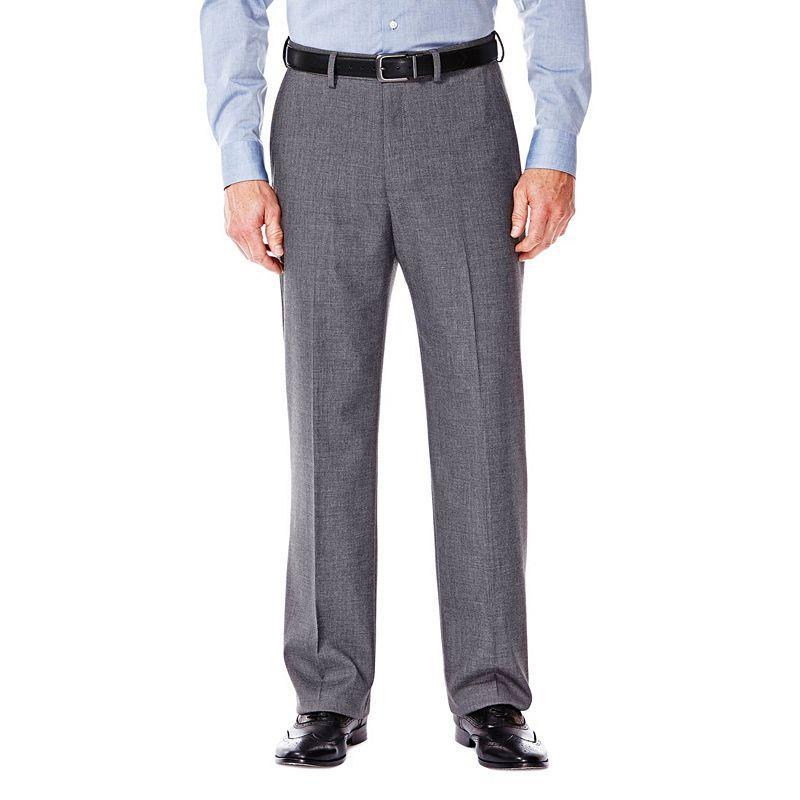 Mens J.M. Haggar Premium Classic-Fit Flat-Front Stretch Suit Pants Dark Blue Product Image