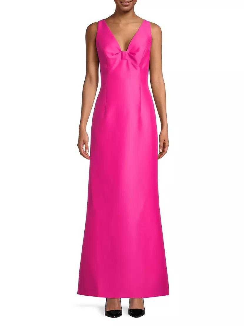 Evan Sleeveless Mikado Gown Product Image