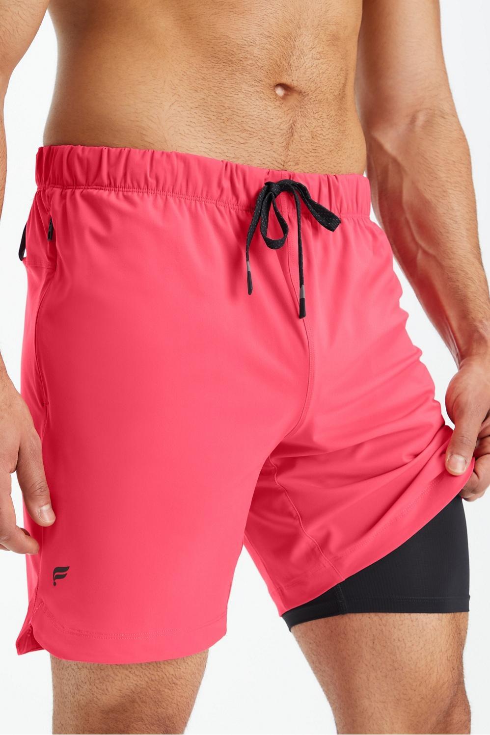 Fabletics Men The One Short (Lined) male Magenta Red Size S Product Image