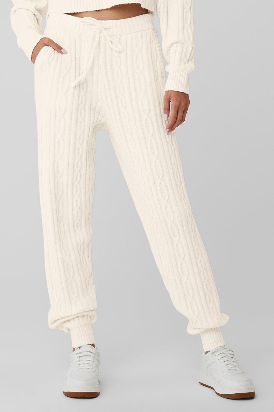 Cable Knit Winter Bliss Pant - Ivory Female Product Image