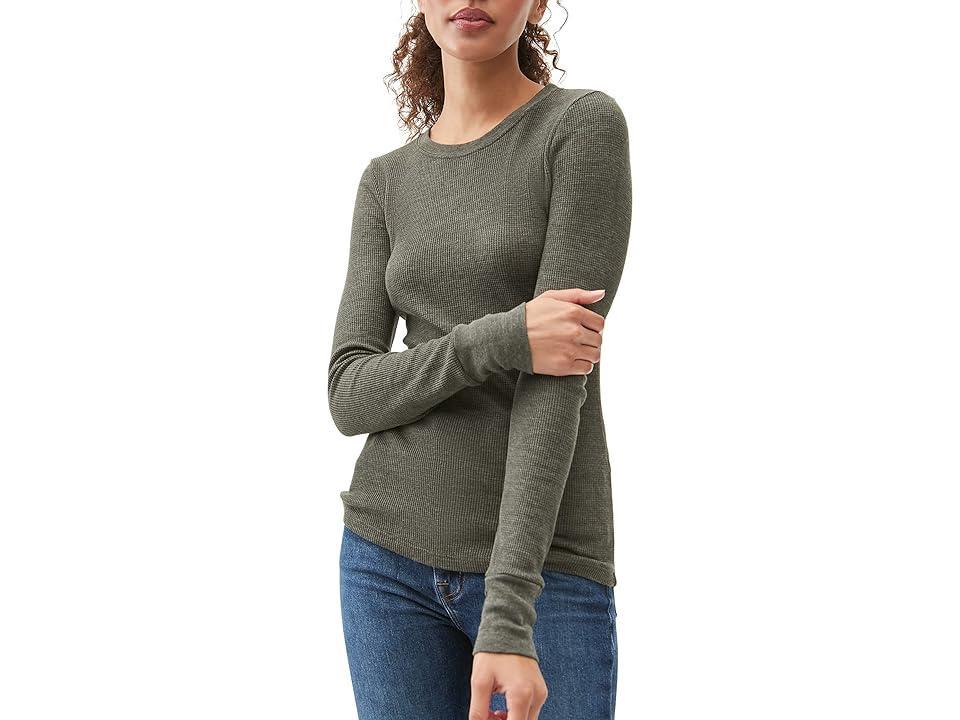 Michael Stars Thermal Juliet Crew Neck Top (Tarragon) Women's Clothing Product Image