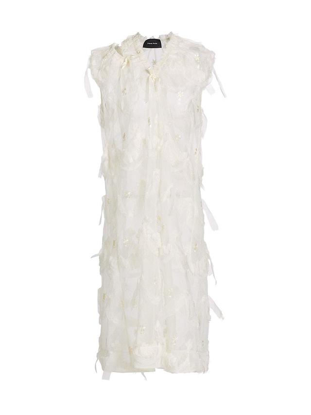 Womens Sheer Tie Sack Midi-Dress Product Image