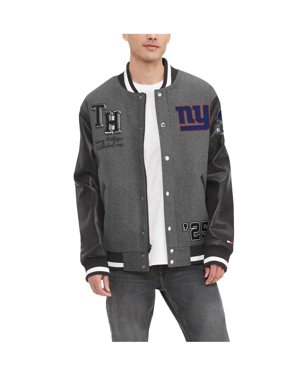 Mens Tommy Hilfiger Heather Gray New York Giants Gunner Full-Zip Varsity Jacket - Heather Gray Product Image