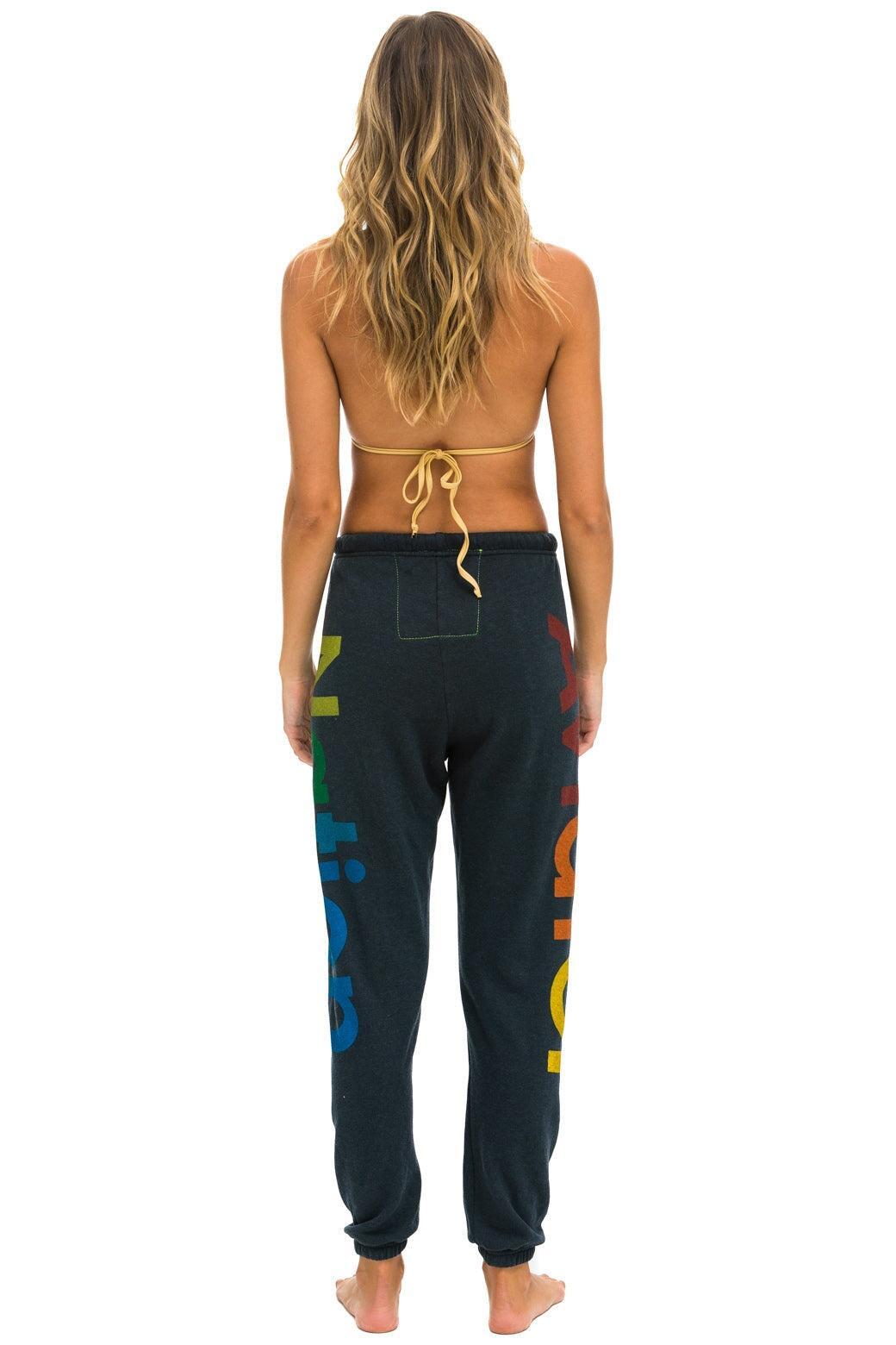 AVIATOR NATION 2 SWEATPANTS - CHARCOAL Female Product Image