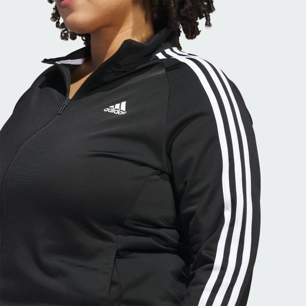 Essentials Warm-Up Tricot Slim 3-Stripes Track Jacket (Plus Size) Product Image