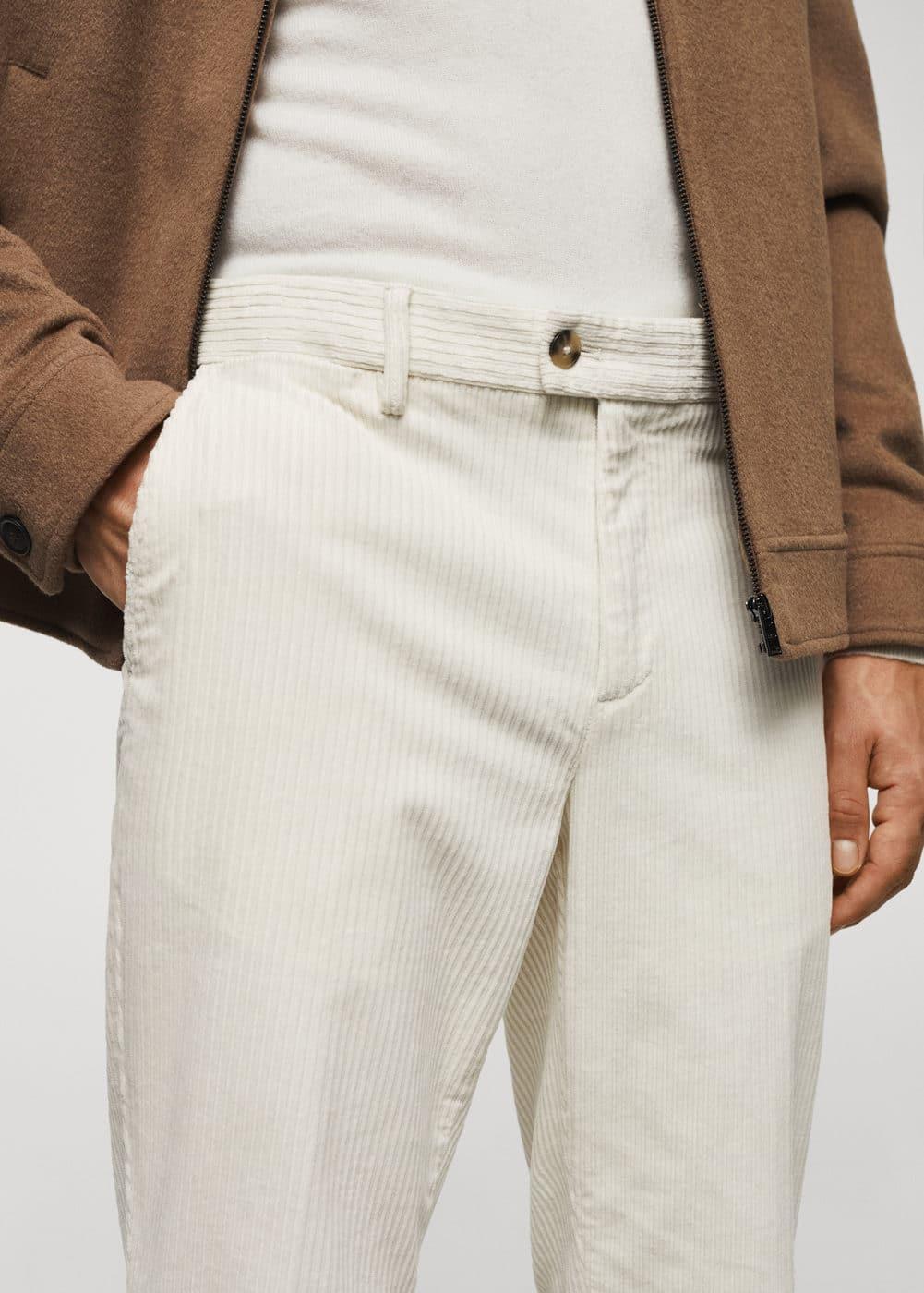 MANGO MAN - Slim fit corduroy pants off whiteMen Product Image