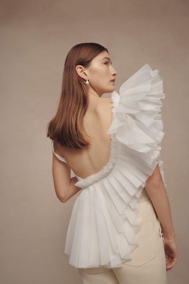 Orbit Sculptural Pleated Top Product Image