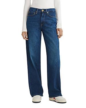 Womens Logan Mid-Rise Wide-Leg Jeans Product Image