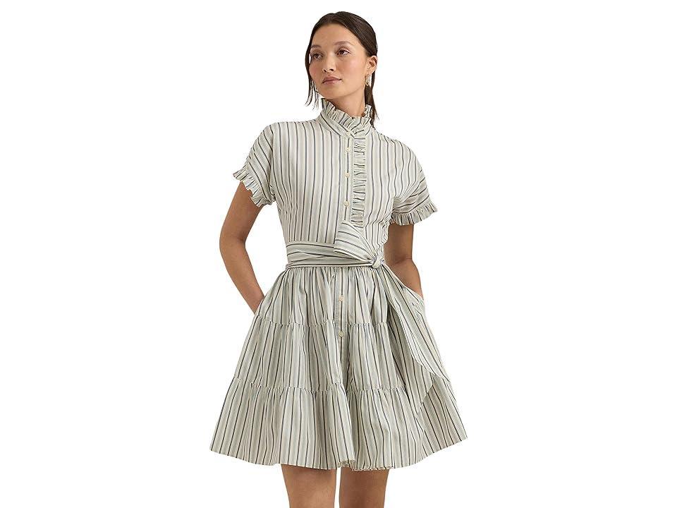 Lauren Ralph Lauren Womens Striped Cotton Broadcloth Shirtdress Product Image