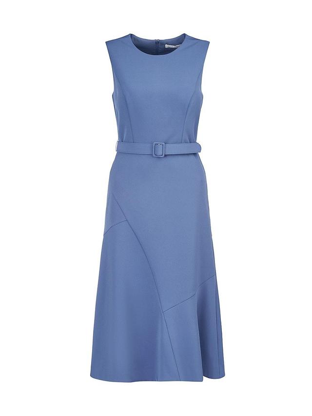 Womens Janet Crepe Belted Midi-Dress Product Image