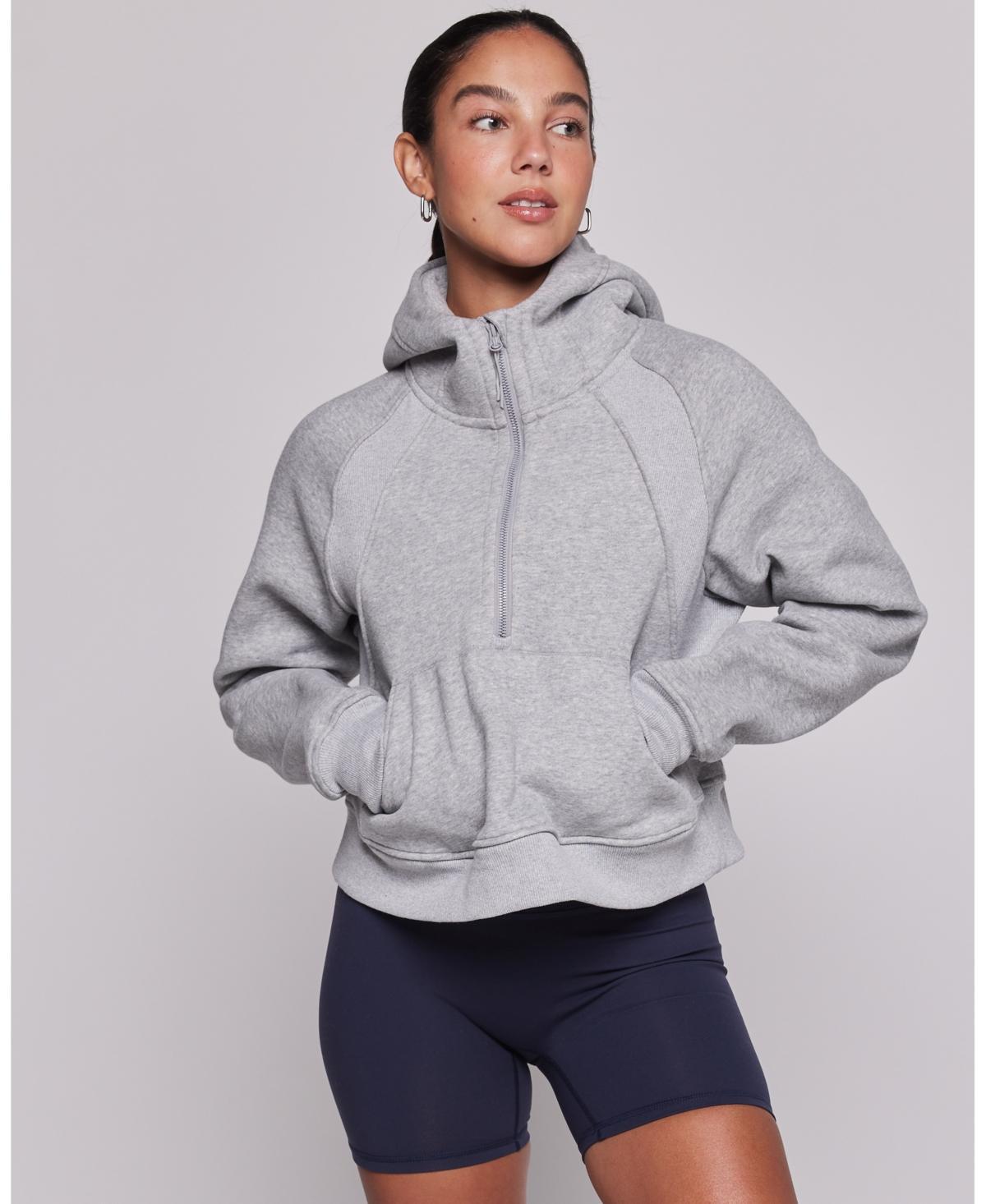 Effortless Fleece Half Zip Hoodie For Women Product Image