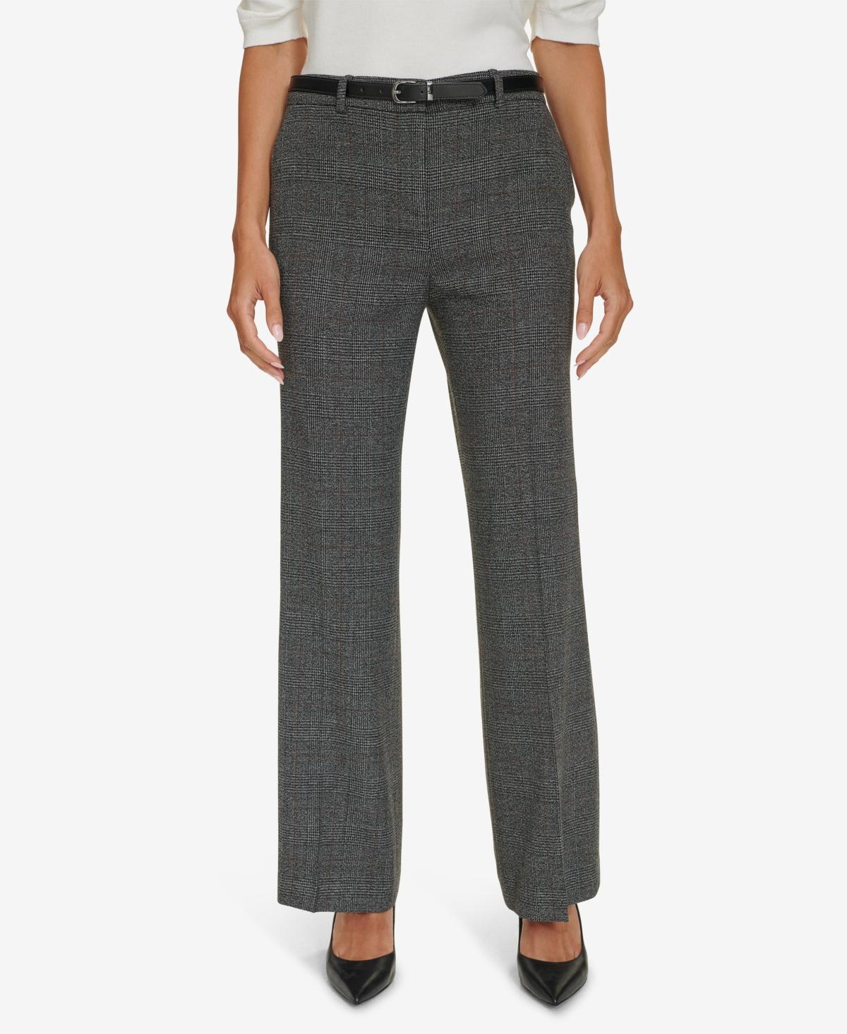 Calvin Klein Womens Belted Wide Leg Pants Product Image