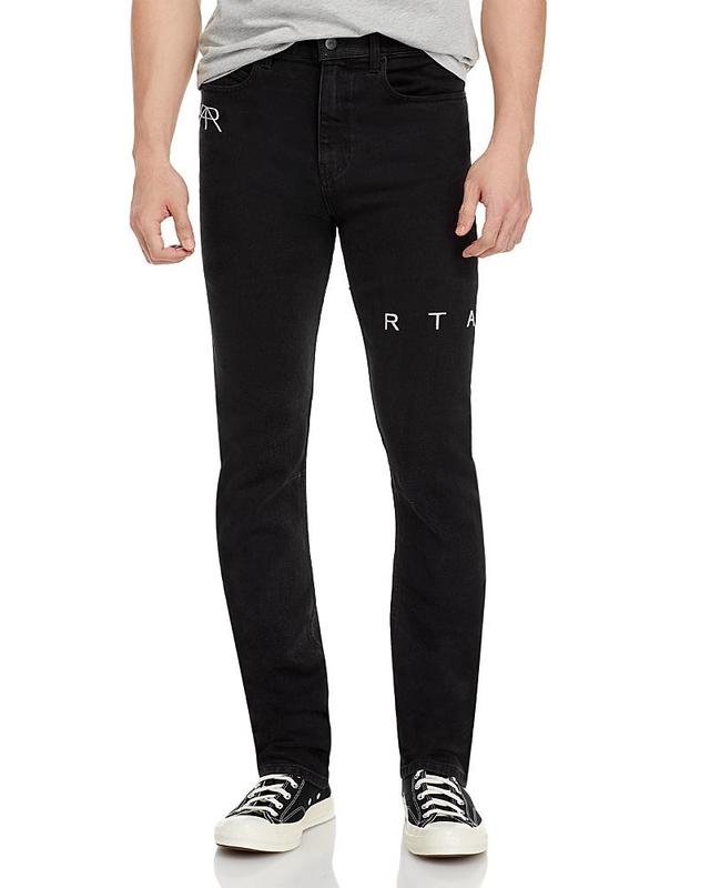 Rta Slim Fit Logo Jeans in Black Stone Product Image